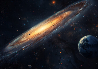 Wall Mural - galaxy m31 in the constellation of andromeda. andromeda galaxy