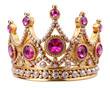 © Pixel Stock - Royal gold crown with pink diamonds isolated on transparent background