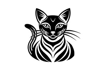 cat ,logo vector silhouette illustration