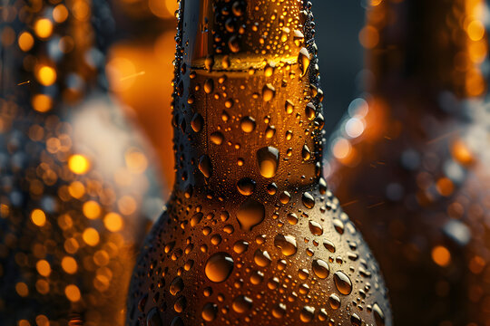 extreme close-up image of fresh beers