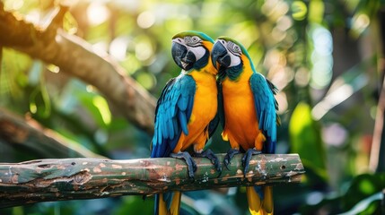 Wall Mural - blue and yellow macaw