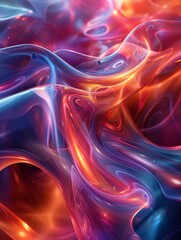 Wall Mural - Abstract electric waves colorful background