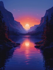 Wall Mural - Abstract magical landscape