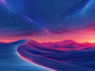 Wall Mural - Abstract magical landscape