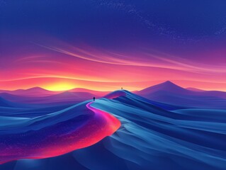 Wall Mural - Abstract magical landscape