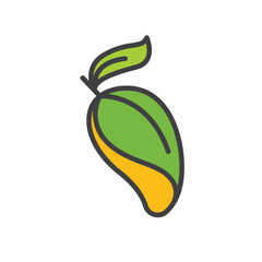 Wall Mural - mango fruit logo vector concept design template