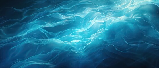 Wall Mural - A bright blue bokeh background with blurred lights, creating a festive and colorful atmosphere suitable for Christmas designs