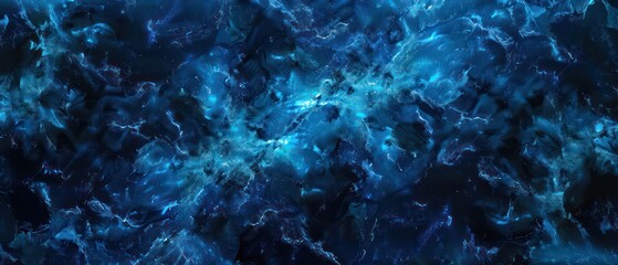 Wall Mural - A bright blue bokeh background with blurred lights, creating a festive and colorful atmosphere suitable for Christmas designs