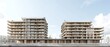 © STOCKYE STUDIO - residential apartment block, modern wood and concrete, architectural plans, facades east