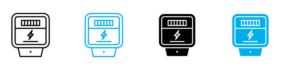 Poster - electric meter icon representing electrical meter readings and usage