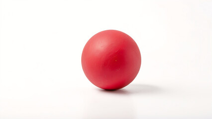 red rubber ball isolated on white background