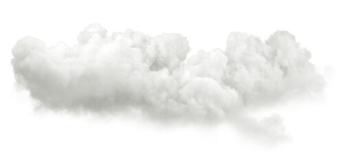 Wall Mural - cutout drifting white clouds ethereal on transparent backgrounds 3d illustrations png