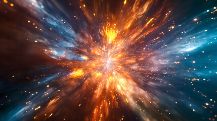 Canvas Print - Cosmic Explosion in Deep Space: A Spectacular Stellar Event