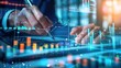 © Ganesha88 - analysis working with the latest financial results. Analysis of sales forecast graphs, financial accounting with hand writing Abstract digital effect for background