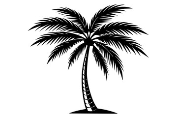 Wall Mural - Coconut tree silhouette vector image