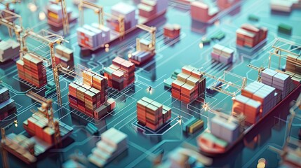 Poster - Business operations background 