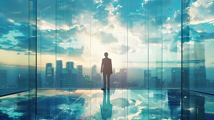 Poster - Business operations background 