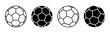 © dlyastokiv - Soccer ball set icons, football signs, line soccer sport ball – vector