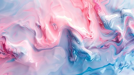 Canvas Print - A colorful swirl of pink, blue, and purple paint