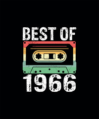 Best Of 1966 Cassette Tape Retro Vintage T-Shirt