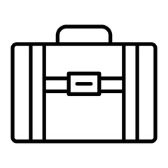 Wall Mural - Briefcase Vector Line Icon