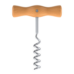 Poster - Basic Corkscrew, 3D rendering isolated on transparent background