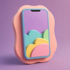 Gradient-Colored Smartphone Illustration