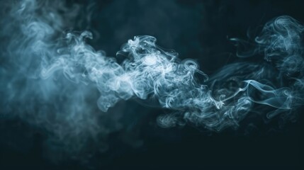 Poster - Incense smoke swirling against dark backdrop