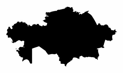 Kazakhstan silhouette map