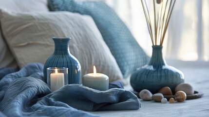 Scents and textiles for a relaxing home spa