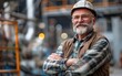 © imagineRbc - A man wearing a hard hat and glasses is smiling for the camera. He is wearing a vest and has his arms crossed