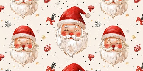 Christmas background pattern santa claus