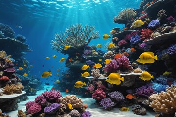 Wall Mural - Marine Life's Vibrant Canvas: The Coral Reef.