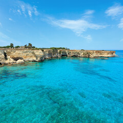 Canvas Print - Faraglioni at Torre Sant Andrea, Italy