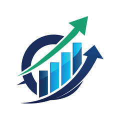 Poster - Sleek Arrow Motif Financial Planning Logo Design, Incorporate a simple arrow motif into a sleek and modern logo for a financial planning company