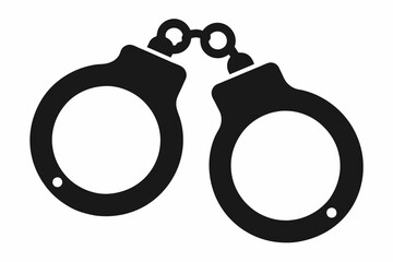 handcuffs crime vector illustration