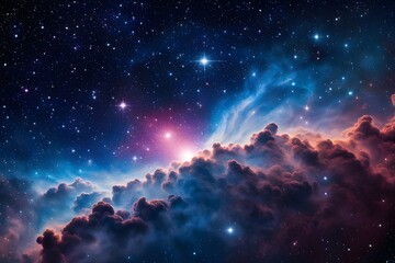 light and clouds in space