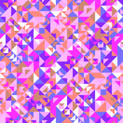 Poster - Seamless colorful triangle pattern background - abstract vector illustration
