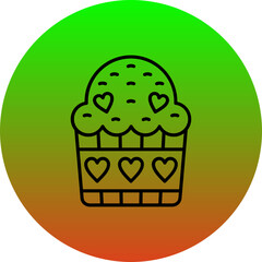 Wall Mural - Cupcake Icon