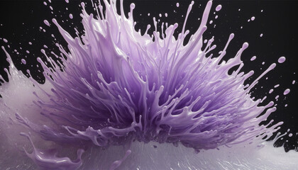 Wall Mural - abstract futuristic 3d vector design with generative ai technology, negative space, and a purple wat