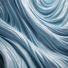 Wall Mural - abstract three-dimensional ai generated design with copy space, negative space, and soft flowing blu