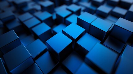 Canvas Print - blue cubes