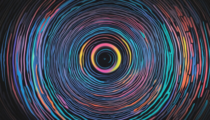 iridescent holographic circle on black background with liquid pastel gradient texture effect