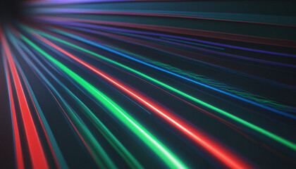 Wall Mural - abstract neon three-dimensional background with vibrant colors and swirling lights, creating a futur