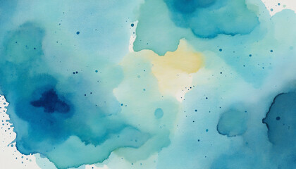 Wall Mural - blue watercolor: creating a transparent texture on canvas