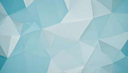 Wall Mural - Pale blue abstract polygon pattern background with delicate texture