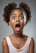 © SR07XC3 - Astonished black girl with wide eyes and an open mouth - AI generated title