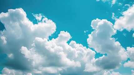 Wall Mural - Sky with pretty white clouds