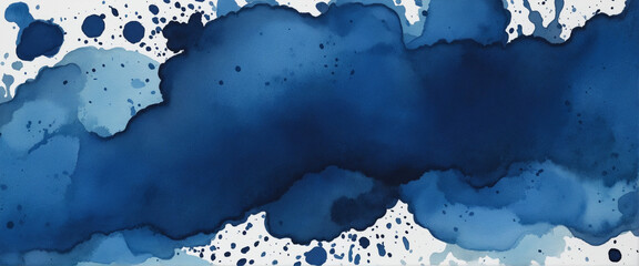 Wall Mural - abstract watercolor splash with dark blue stripe shape and grunge texture