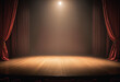 © SR07XC3 - Brilliant stage illumination sets the scene for a captivating theatre performance, adorned with warm ambiance colors, fog, and elegant backdrop decoration to create an unforgettable entertainment show